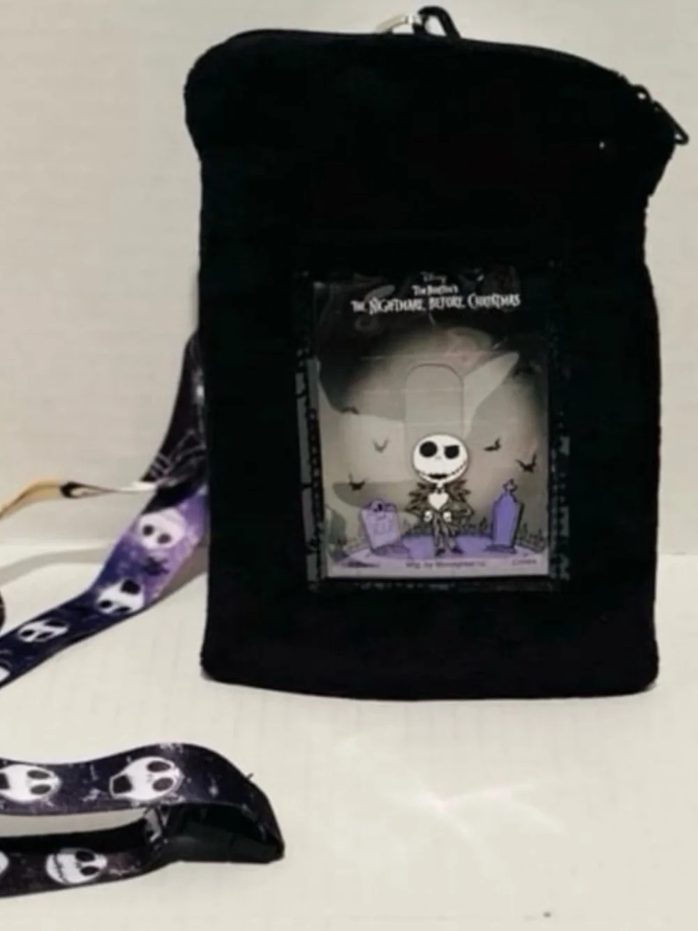 Loungefly Disney NWT NBC Jack & Sally Pumpkins Backpack, Coin Purse & Lanyard